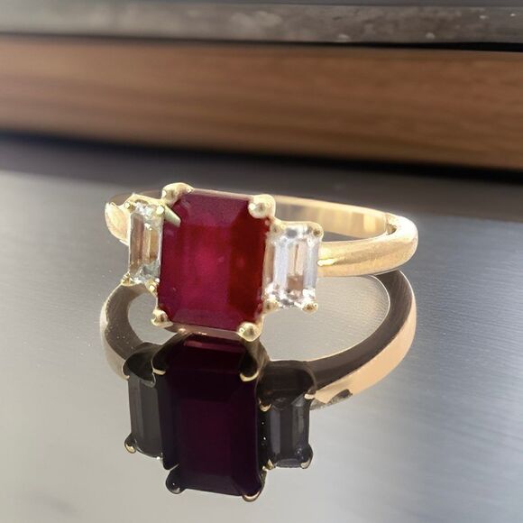 Natural Ruby Sapphire Ring 6.5 14k Y Gold 2.51 TCW Certified $3,950 310636 - Picture 10 of 16